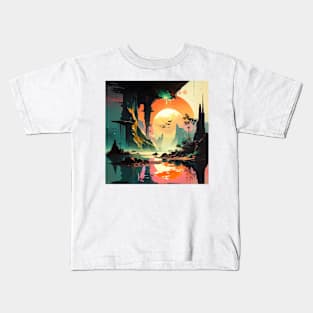 alien planet Kids T-Shirt